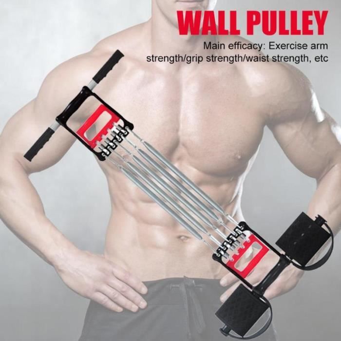Bande de résistance en acier inoxydable pour hommes, extenseur de poitrine, fitness, muscle, équipement d'exercice La musculation