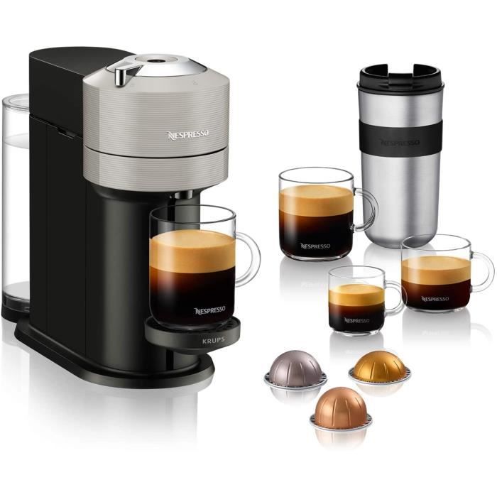 CAFETIERE Nespresso Krups Vertuo Next Gris Clair Machine Expresso Machine agrave Cafeacute 5 Tailles de Tasses 11 L YY4298FD71