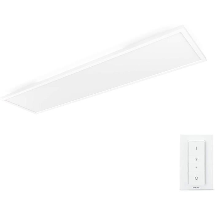 PLAFONNIER Philips Hue White Ambiance AURELLE Panneau LED 120X30 cm 55 W Blanc teacuteleacutecommande incluse294