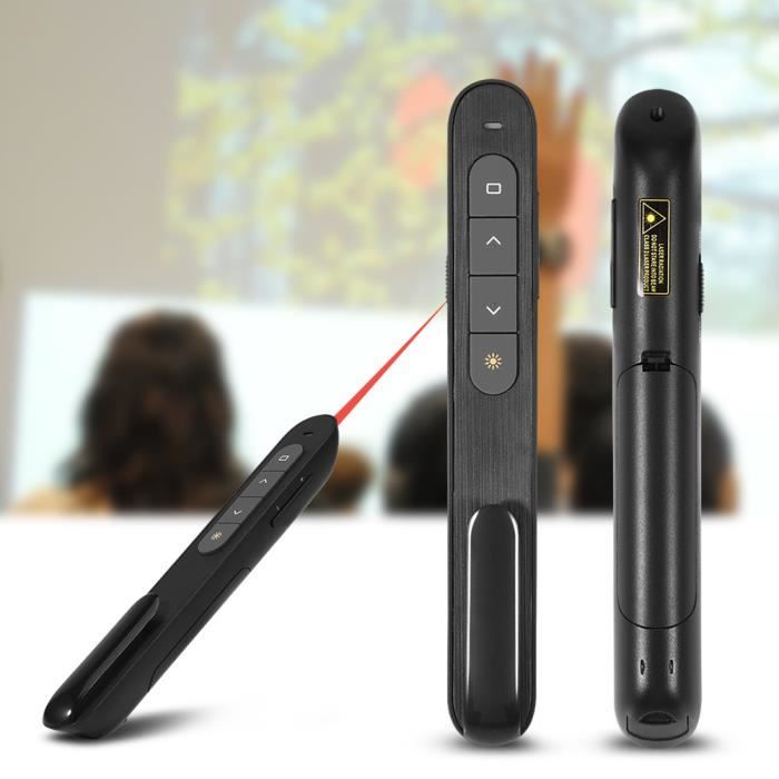 2.4G Stylo Pointeur Laser de Présentation PowerPoint Télécommande sans Fil USB HB011