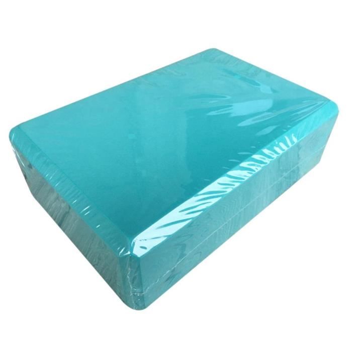 Rouleau de Yoga en mousse EVA, bloc de liège, Pilates, cube extensible coloré à la maison, outil d'exercice Sky Bleu