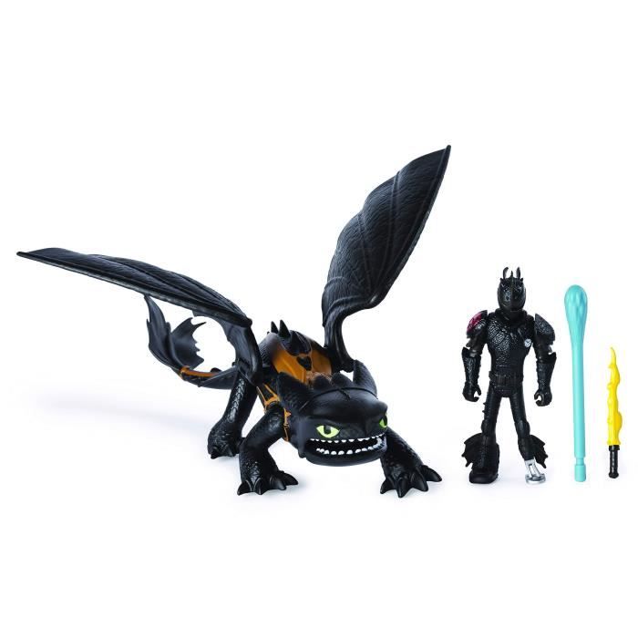 Dragons 3 - 6053476 - Jeu enfant - Figurine d'Action - Pack Dragon & Viking - Harold & Krokmou - Film Dragons 3 Le Monde Caché