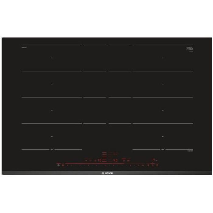 Bosch - plaque de cuisson 7400w 4 foyers induction acier inox/noir - pxy831de3e
