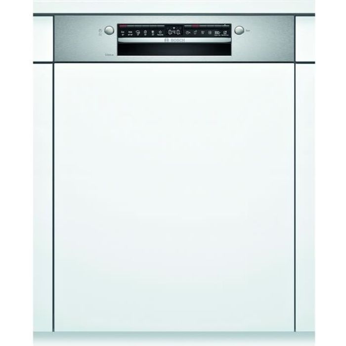 Lave-vaisselle intégrable BOSCH SMI4HTS31E SER4 - 12 couverts - Induction - L60cm - Home Connect - 46 dB - Bandeau inox