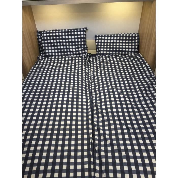 DUVALAY Couchage grand confort - Vichy Bleu