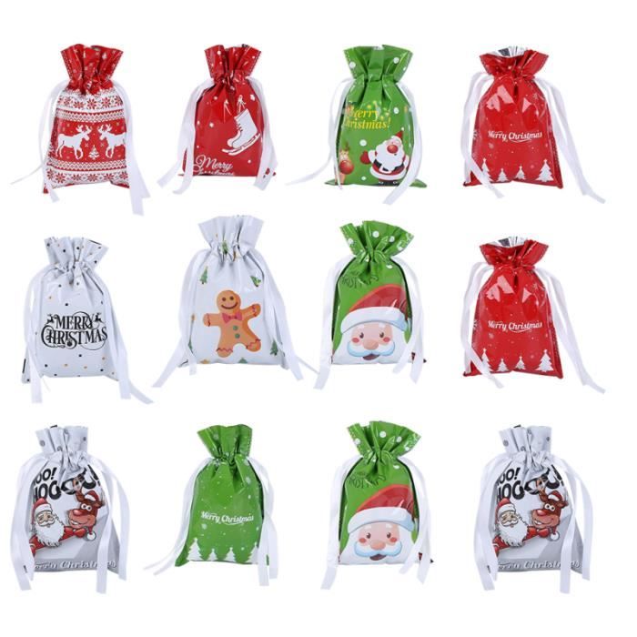 Sacs à cordon 12 pcs d'emballage de bonbons Sacs-cadeaux aspirateur traineau entretien des sols - entretien de la maison