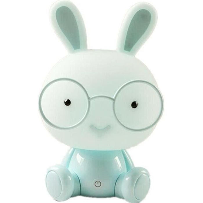 Mignon Bébé Chambre Lampe Lapin Veilleuse Led Lampe de Nuit De Noël Cadeau De Chevet Décor Enfants Lunettes Lapins Lumières