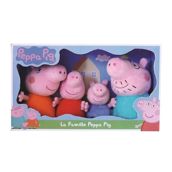 Peluche Peppa Pig coffret famille Pig