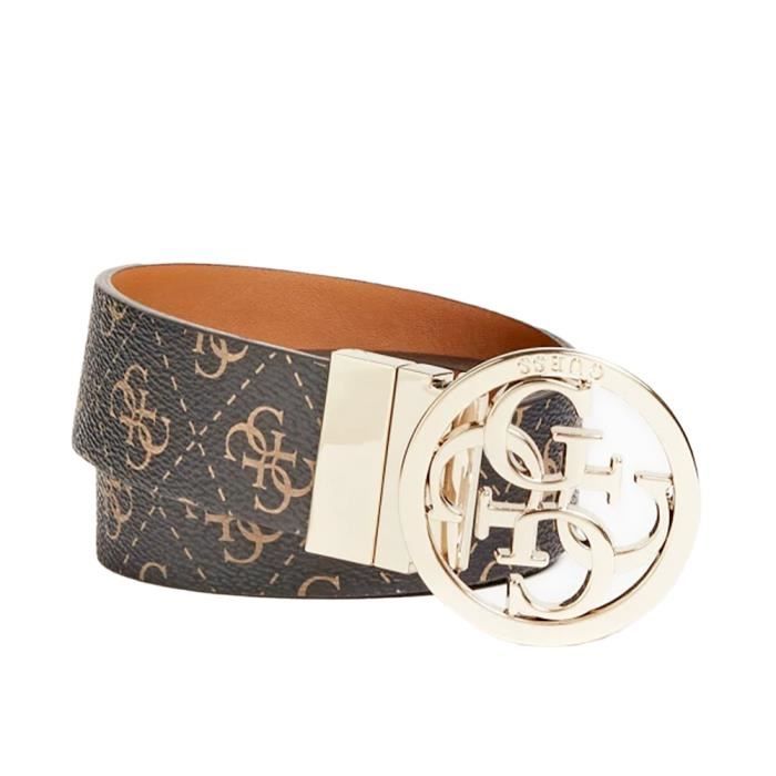 Ceinture Guess Noelle logo 4g Marron Femme