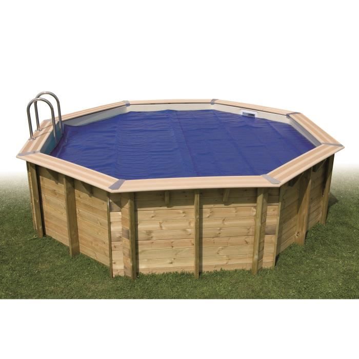 UBBINK Bâche à bulles bordée pour piscine 300x550 cm - Bleu