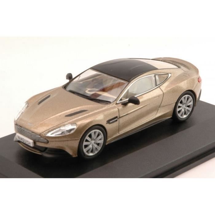 OXFORD OXFAMV002 ASTON MARTIN VANQUISH COUPE' 2001 GOLD W-BLACK ROOF 1:43 MODEL - VEHICULE MINIATURE