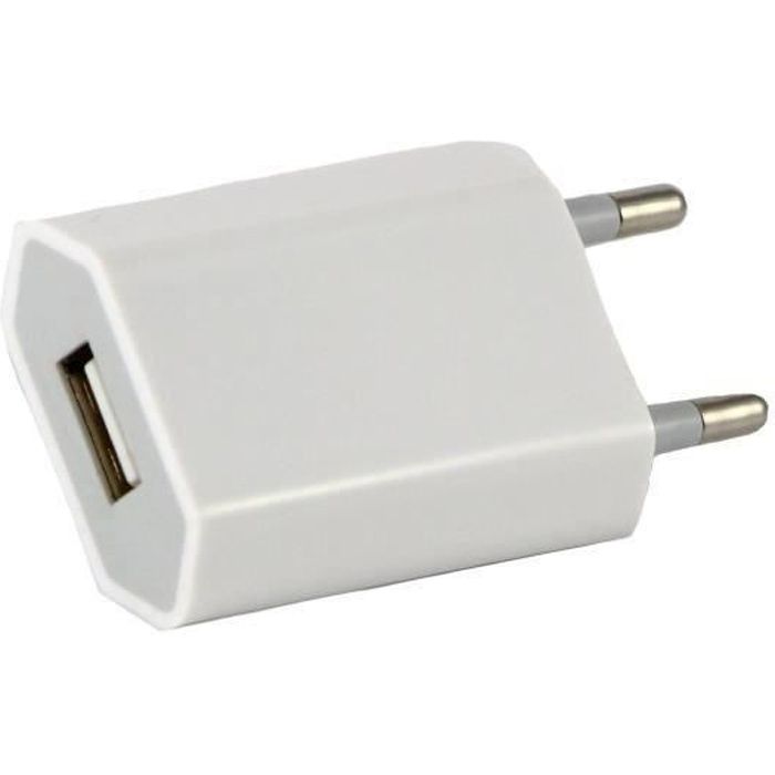 Chargeur Secteur Blanc pour iPhone 11 - 11 PRO - 11 PRO MAX - Chargeur Port USB Chargeur Secteur Prise Murale [Phonillico®]