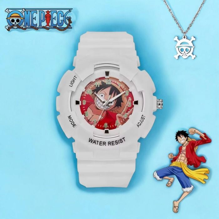 Montre Sport ONE PIECE Luffy Manga blanche