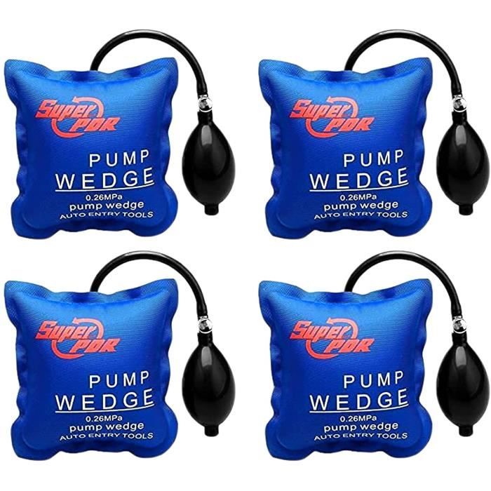 coussin gonflable de levage, Super PDR 4pc Coussin de levage Pompe à Air Wedge Air Kit debosselage sans peinture carrosserie voiture