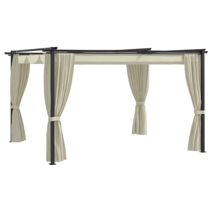 VidaXL Belvédère 4x3 m Crème