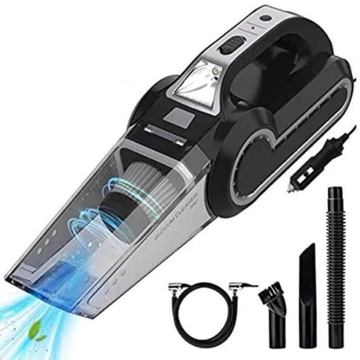MM31527-Aspirateur de Voiture 4 en 1 Aspirateur Compresseur d'Air 4500 Pa Wet-Dry Aspirateurs Portables Puissants avec Lumière LED
