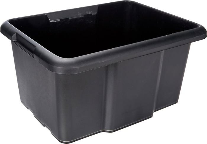 Bac de rangement empilable et superposable - Noir - Contenance 15 ...