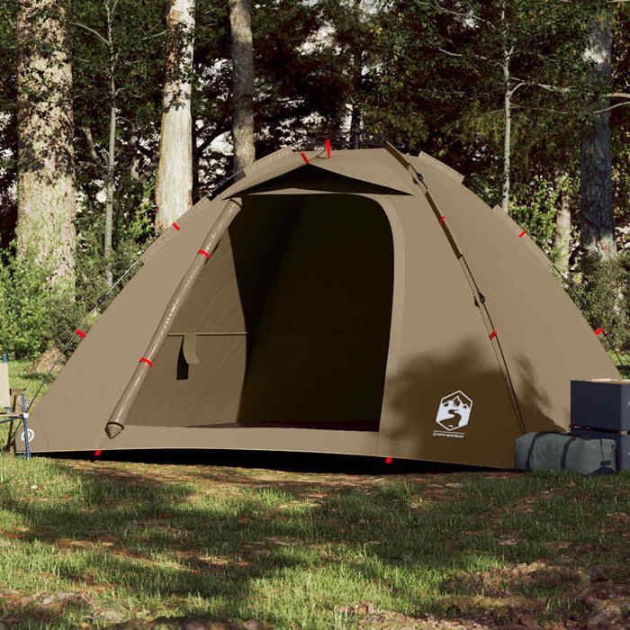 Tente De Pêche VidaXL - Imperméable, Résistante Au Vent - Montage Rapide - Porte Et E-port Pour électricité