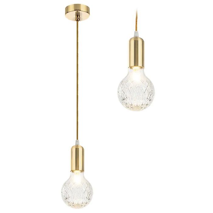 Lampe Suspendue De Plafond Toolight Retro App649-1Cp Suspenion Or 20 X 9 X 90 Cm