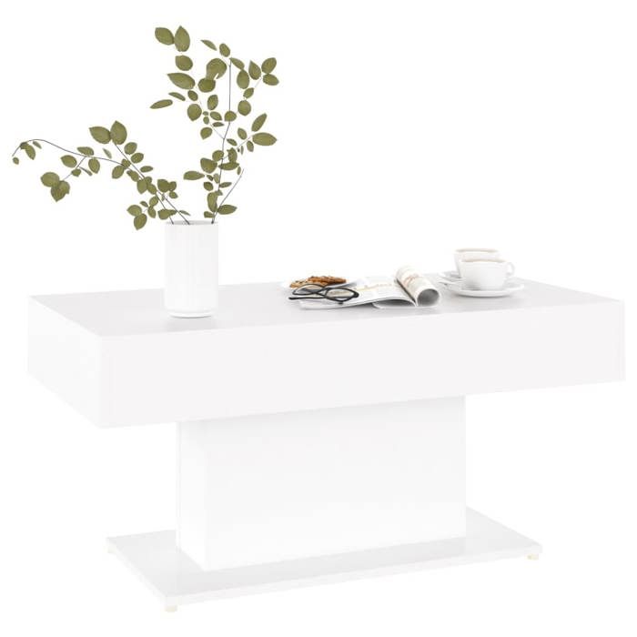 Table basse Table de salon VIDAXL blanc 96x50x45 cm bois dingénierie T375