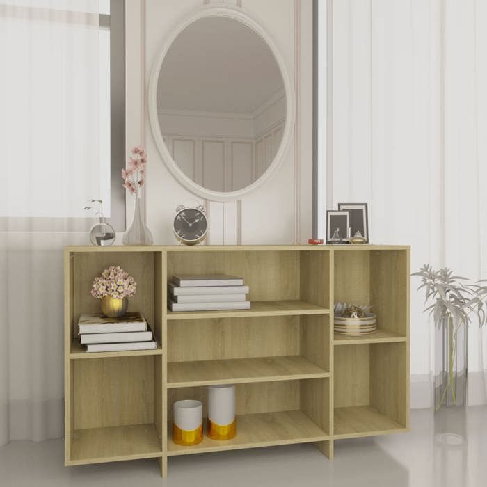 Buffet Bahut de Salon Armoire de Cuisine chêne sonoma 120x30x75 cm bois dingénierie BONNIE B92550177