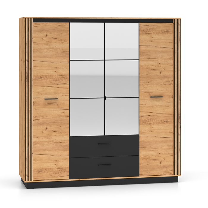 Armoire 4 portes 2 tiroirs Petits-meubles - Solal - 200 x 58 x 210cm - Bois Armoire 4 portes 2 tiroirs Petits-meubles - Solal - 200 x 58 x 210cm - Bois