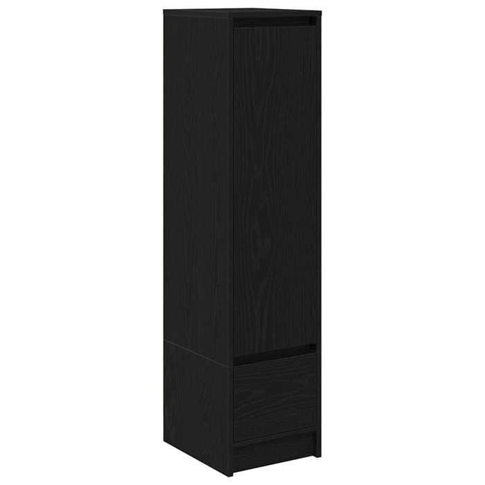 Buffet haut-Armoire de chambre - multi-rangement - chêne noir 295x34x1195cm - Bois dingénierie NEUF - BM 3871969