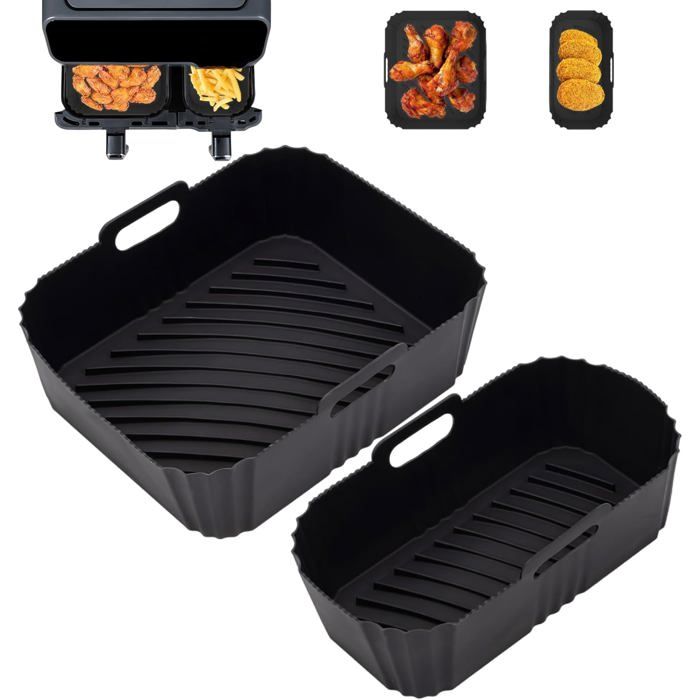FLEUVE - Accessoires pour friteuses - Moule Silicone Air Fryer Moulinex Easy Fry Dual EZ9018 5.2/3.1L Accessoires Airfryer