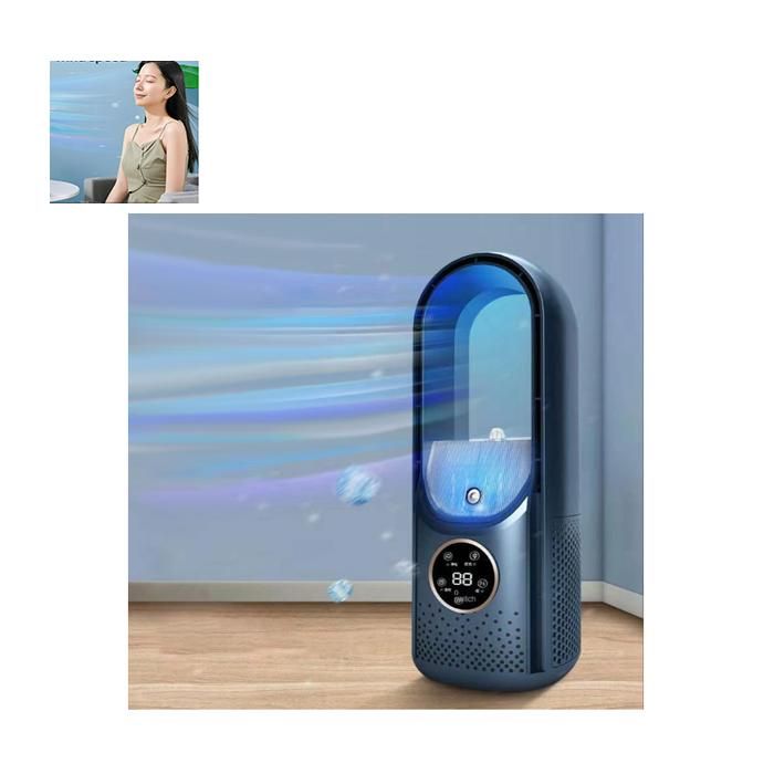 Ventilateur sans PalesVentilateur Silencieux sans Pale pour chambre à coucherContrôle Tactile6 Vitesses de