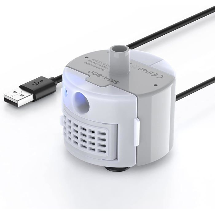 Pompe Remplacement Fontaine à Eau Chat Ultra Silencieuse Avec LED - Pompe Submersible