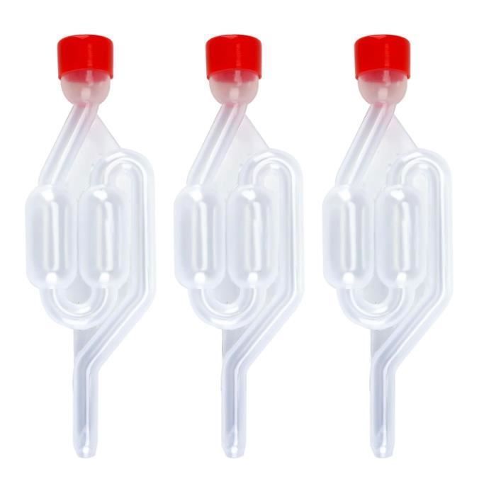 Barboteur en Plastique - 3PCS - Fermentation Maison - Avec Bouchons en ...
