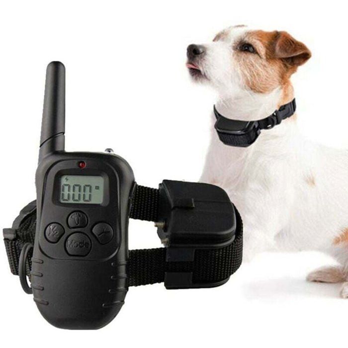 Collier dressage chien électrique bip vibration choc étanche rechargeable 300m