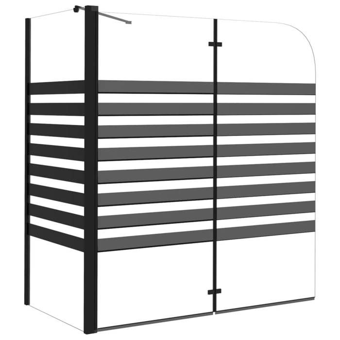 @FRENCH Haute qualité] Luxueux Cabine de douche Cloison de Baignoire - à rayures 120x68x130cm Verre trempé 784189