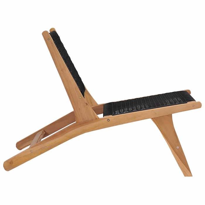 Sale 2026 Chaise longue/Transat - BURKE - 1 PLACE - avec repose-pied Bois de teck solide et corde Cc1226