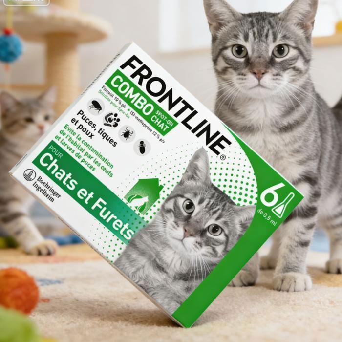 Meilleurs prix pour FRONTLINE Combo Chat 6 Pipettes - Anti Puces Tiques & Poux - Contre Larves & Oeufs - Elimine & Tue