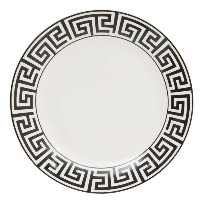 Lot de 6 assiettes Reso noir - Atmosphera Créateur dintérieur