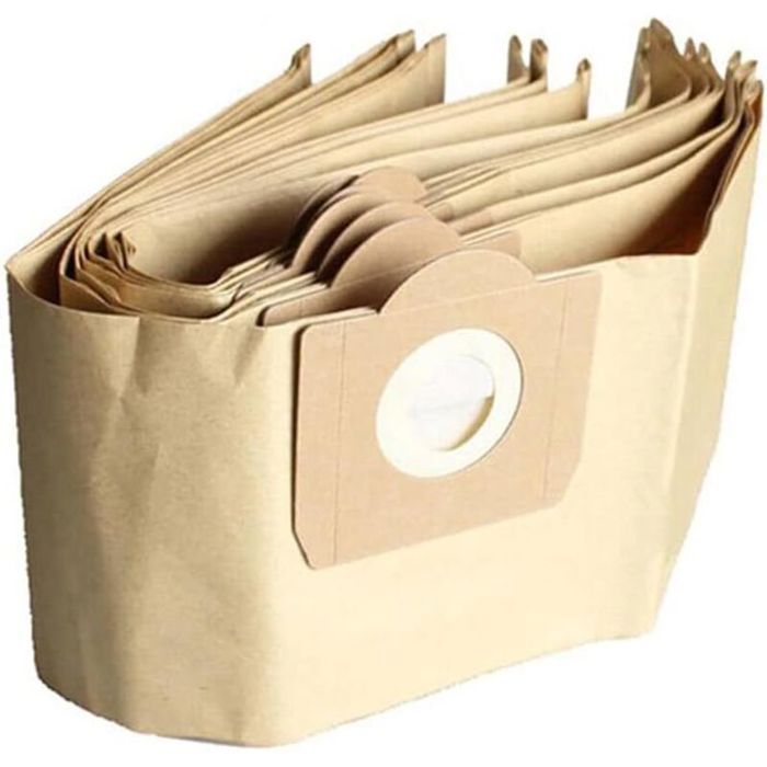 Lot de 5 Sacs droits Aspirateur pour Karcher WD3 WD 3 Premium WD3200 WD3500P A2204 A2534 SE4001 KAR69591300