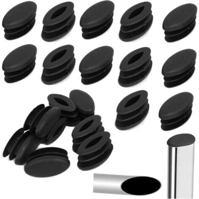 32 Pièces Embouts En Plastique Pour Tubes Pied De Meubles Embouts Ovales Pour Pieds De Chaise En Plastique Bouchon Pour Tuyau Ovale