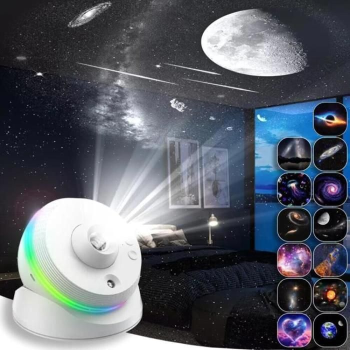 Projecteur Galaxy 13 en 1 Lumiere d Etoiles Planetarium Domestique Chambre a Coucher Nebuleuse Rotatif 360 Degres Projecteur Galaxy 13 en 1 Lumiere d Etoiles Planetarium Domestique Chambre a Coucher Nebuleuse Rotatif 360 Degres