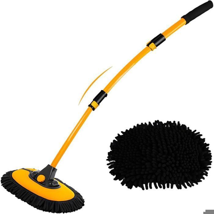 Courbé 15° Brosse Lavage Voiture Manche Telescopique 43 Balai Nettoyage Pinceaux Kit Detailing Camp Femeo