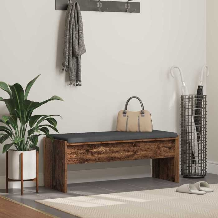 Banc dentrée(1 pc）- Maximum 110 kg par siège - Couloir Salon Moderne avec coussin Bois ancien 103x38x40 cm gsm11s