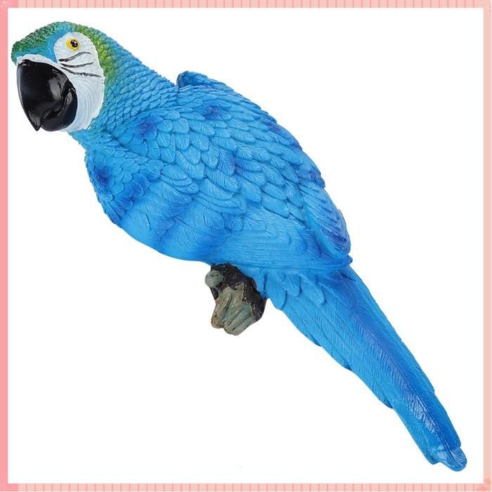 AUCUNE Jouet de perroquet Figurine doiseau réaliste en résine modèle de perroquet jouet Sculpture deco cadre N°1 bleu à droite