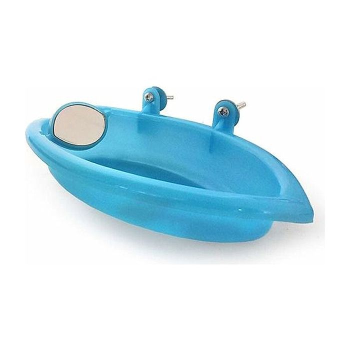 Baignoire à perroquets avec miroir pour animaux de compagnie accessoires de cage à oiseaux de bain boîte de douche à jouet