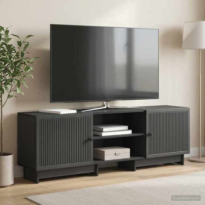 Basboard salon VIDAXL Meuble HIFI Noir 150 x 31 x 50 cm Bois d’ingénierie[9765]