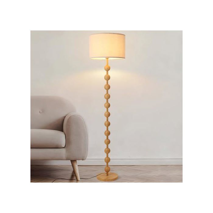 Lampadaire sur pied Salon Lampe Rétro Lampadaires sur pied Style Bohème Lamp Decoration Abat-jour En Tissu Luminaire Verticale