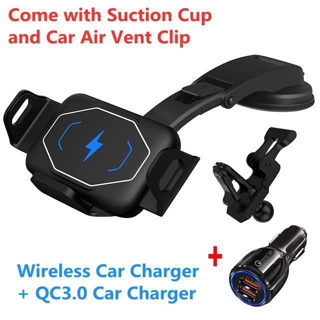 Chargeur Voiture Sans Fil Magnétique à Serrage Automatique - Support Téléphone Haute Vitesse 15W Type C, Fixation Solide Pour Routes Accidentées