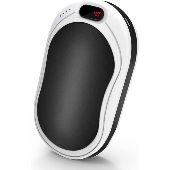 Chauffe-mains Rechargeable USB - AMOUNE - Noir - 10000 mAh - 3 modes de chauffage