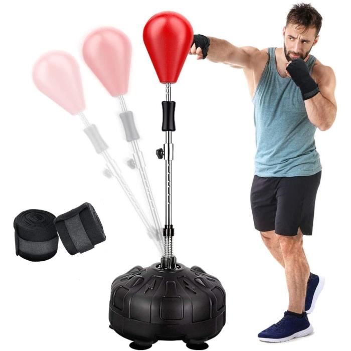 Punching Ball, Sac de Frappe Autoportant Réglable en Hauteur pour