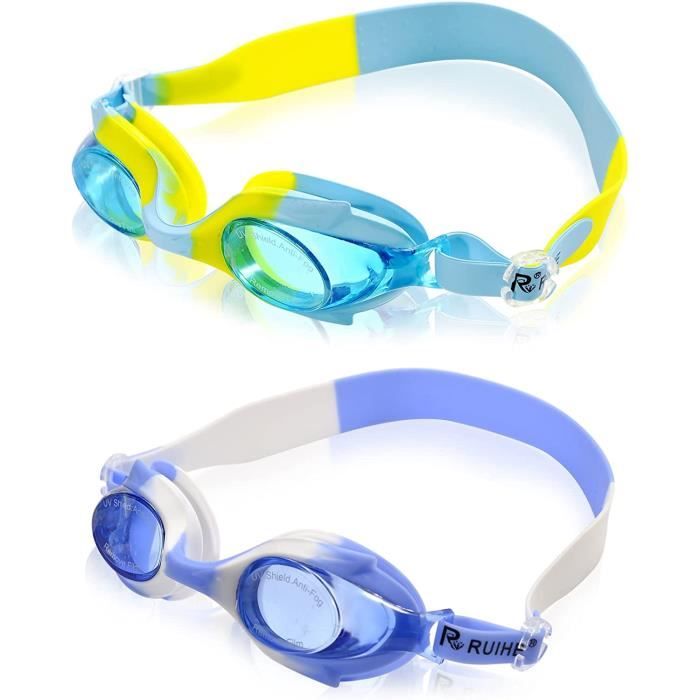 Lunettes De Natation Enfant Anti-Buée – Forme Requin, Silicone Doux, Bandeau Réglable – Pour Garçons Et Filles De 3 à 12 Ans