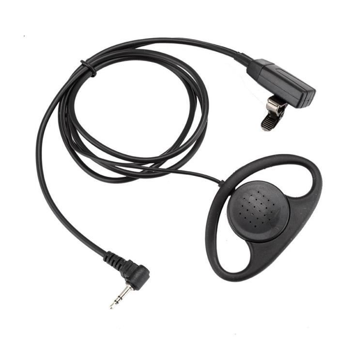Kit micro écouteur pour casque moto + bouton PTT au guidon